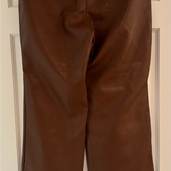 Avec Les Filles Wide Leg Brown Pleather Pants - Picture 3 of 3